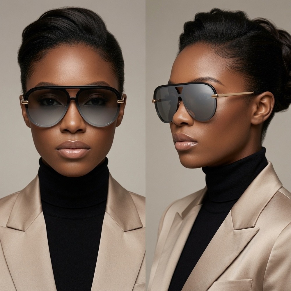 Women's‎ Mirror Lenses, Sunglasses Minimalist Edgy Celebrity Style Retro Future